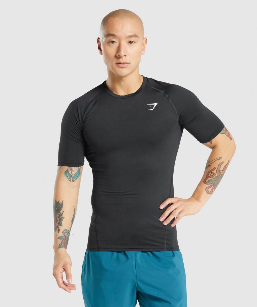 Panske Tricka Gymshark Element Baselayer Čierne | AH7052469